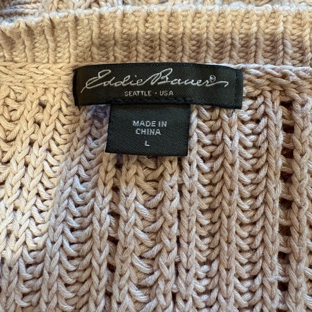 Eddie Bauer button-front knit cardigan sweater women’s L - Picture 5 of 10